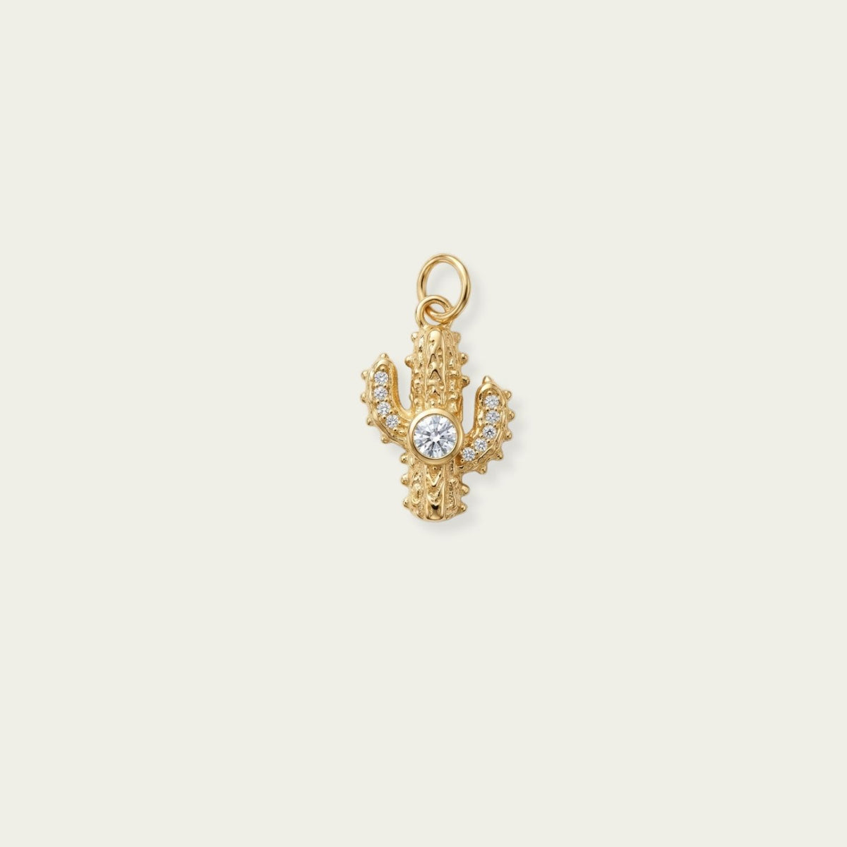 Gold Saguaro Charm