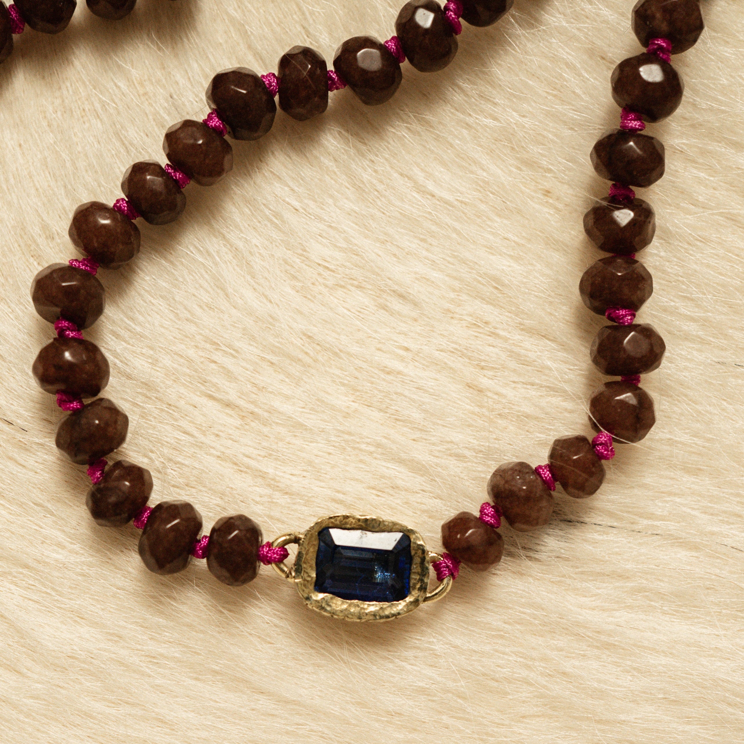 Pink Cuero Necklace