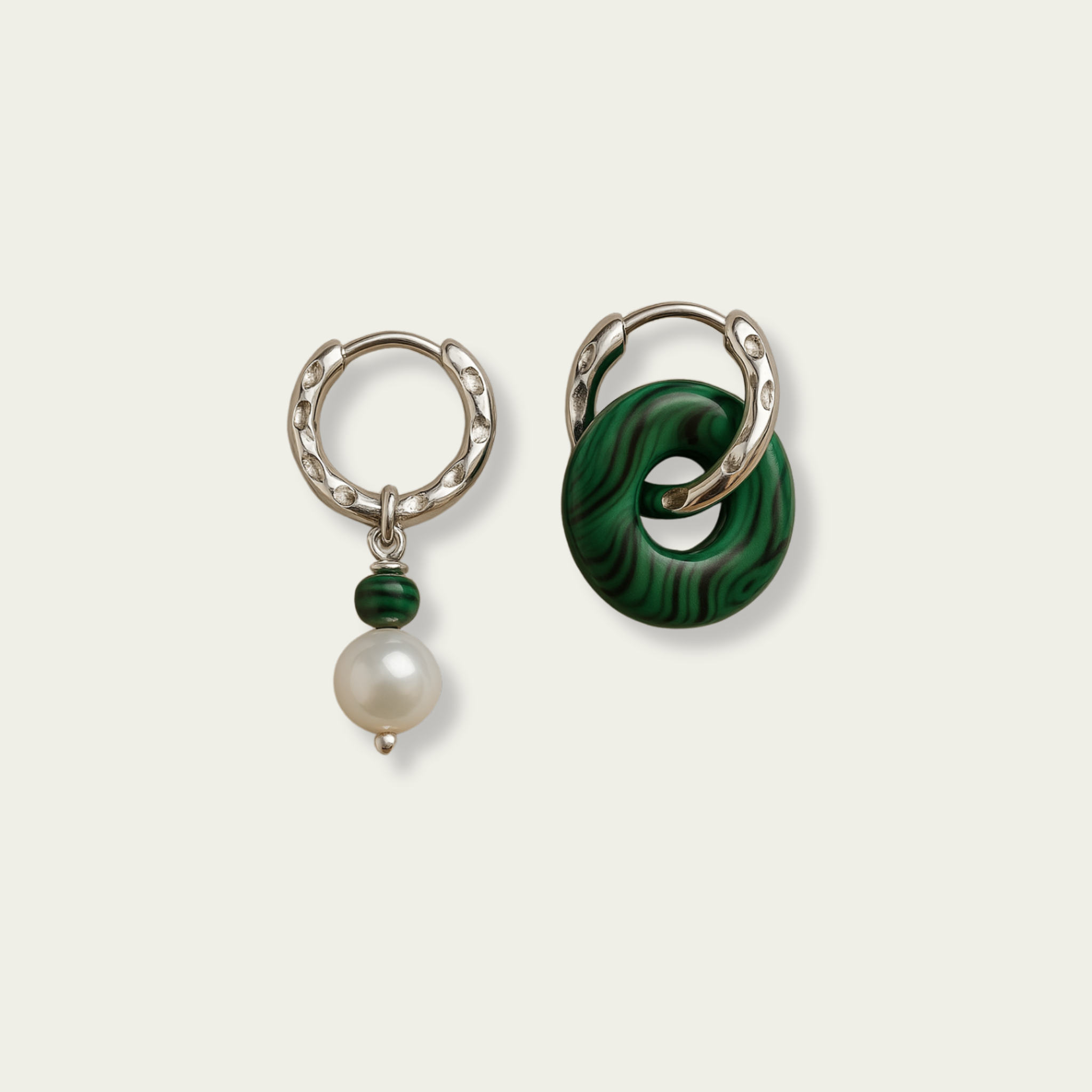 Malachite 925 earrings