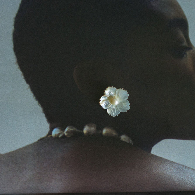 Flower Pearl earrings