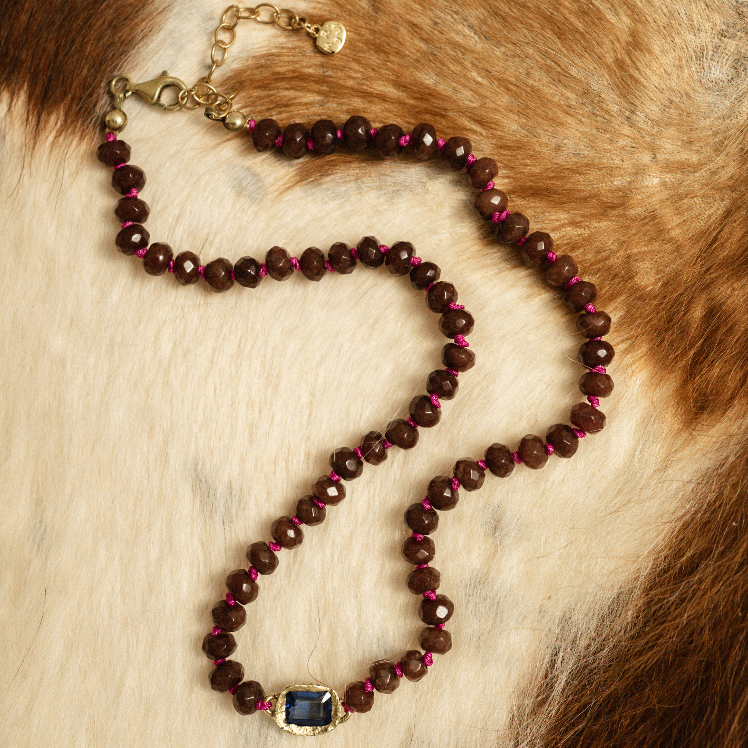 Pink Cuero Necklace
